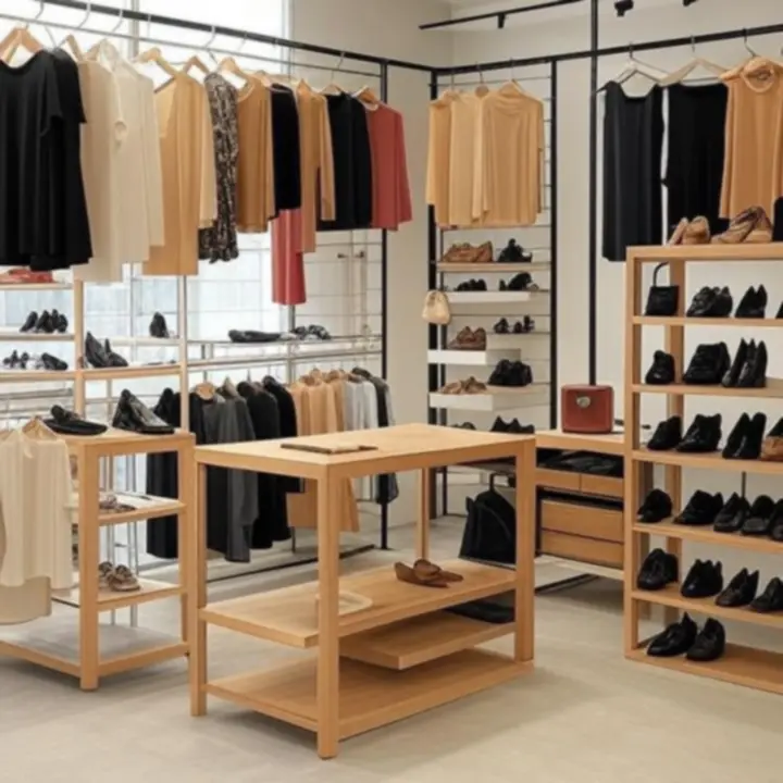 Visual overview of women's wear, men's fashion, accessories and footwear categories