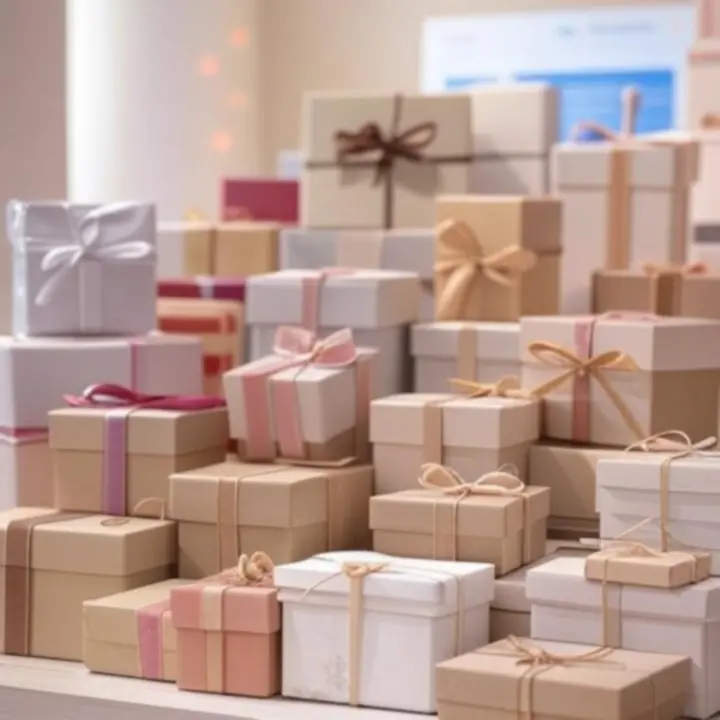 Gift ideas arranged in a warm, inspirational layout