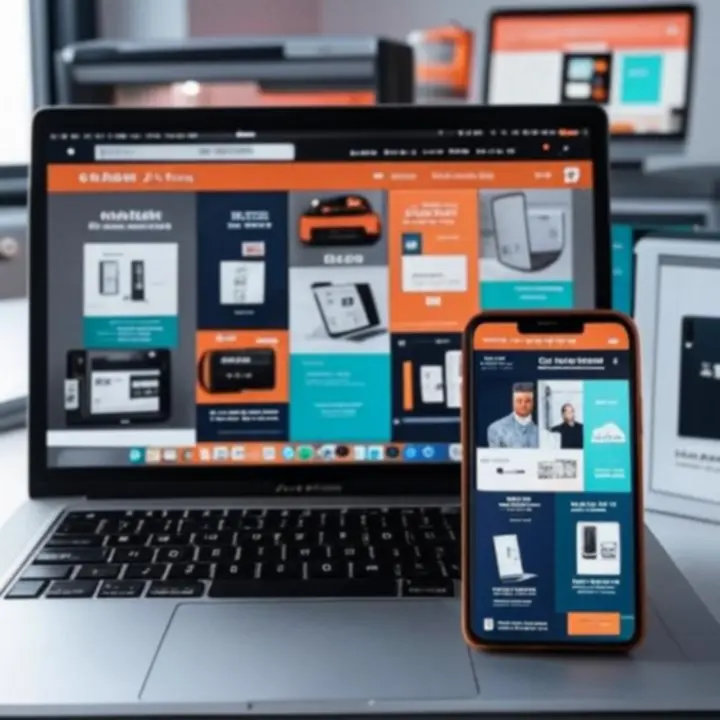 Modern online marketplace interface with organised product categories