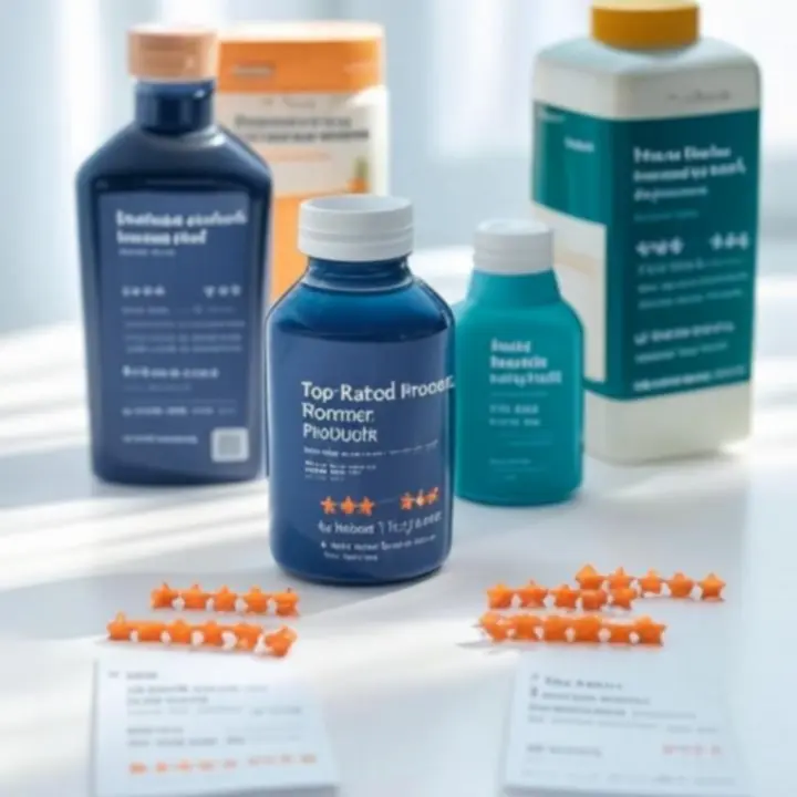 Highly rated products displayed with reviews and ratings